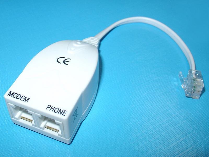 Filtre ADSL - Prise Gigogne / Connecteur RJ11 Femelle (Blanc) - Label Emmaüs